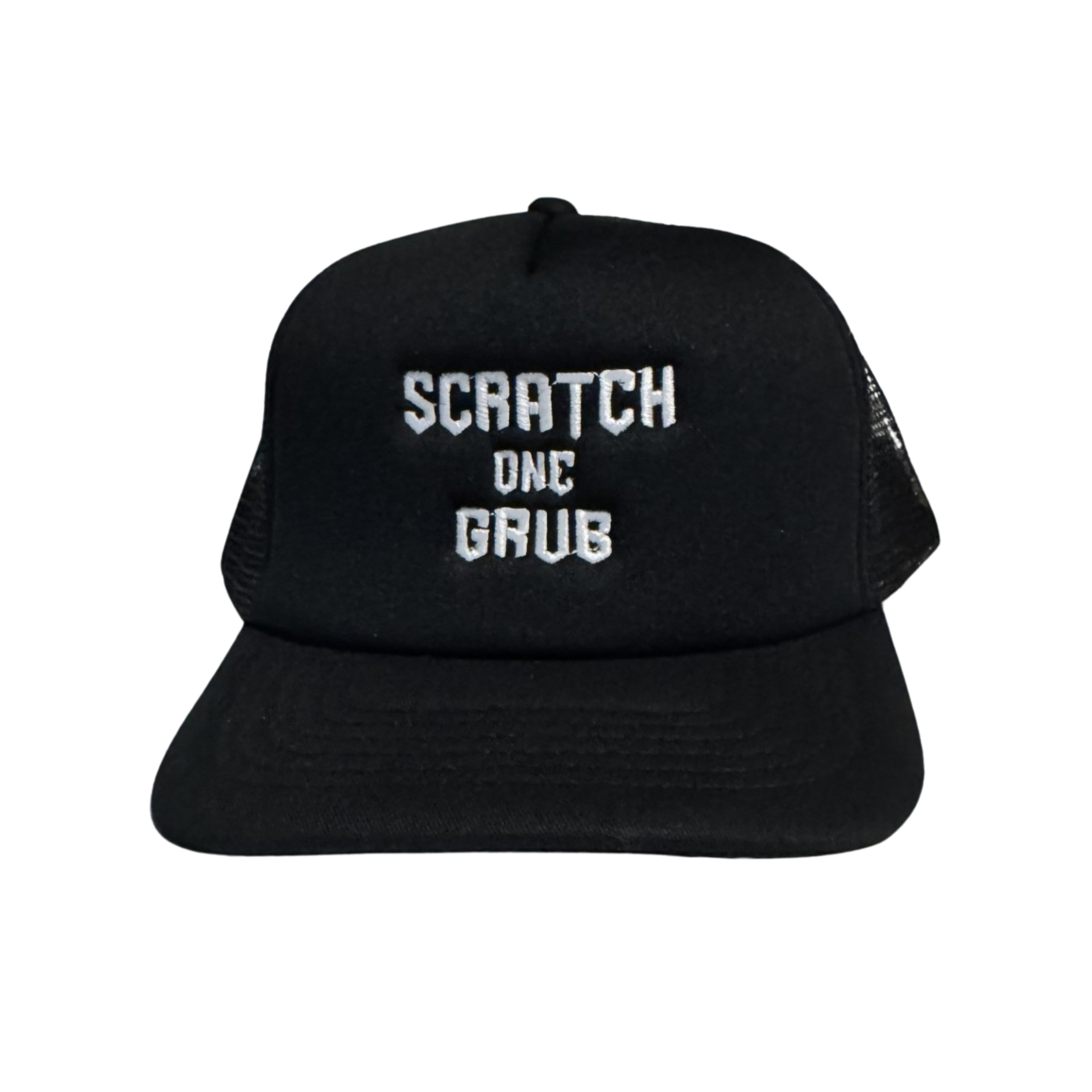 Scratch One Grub - Trucker Cap Black with White
