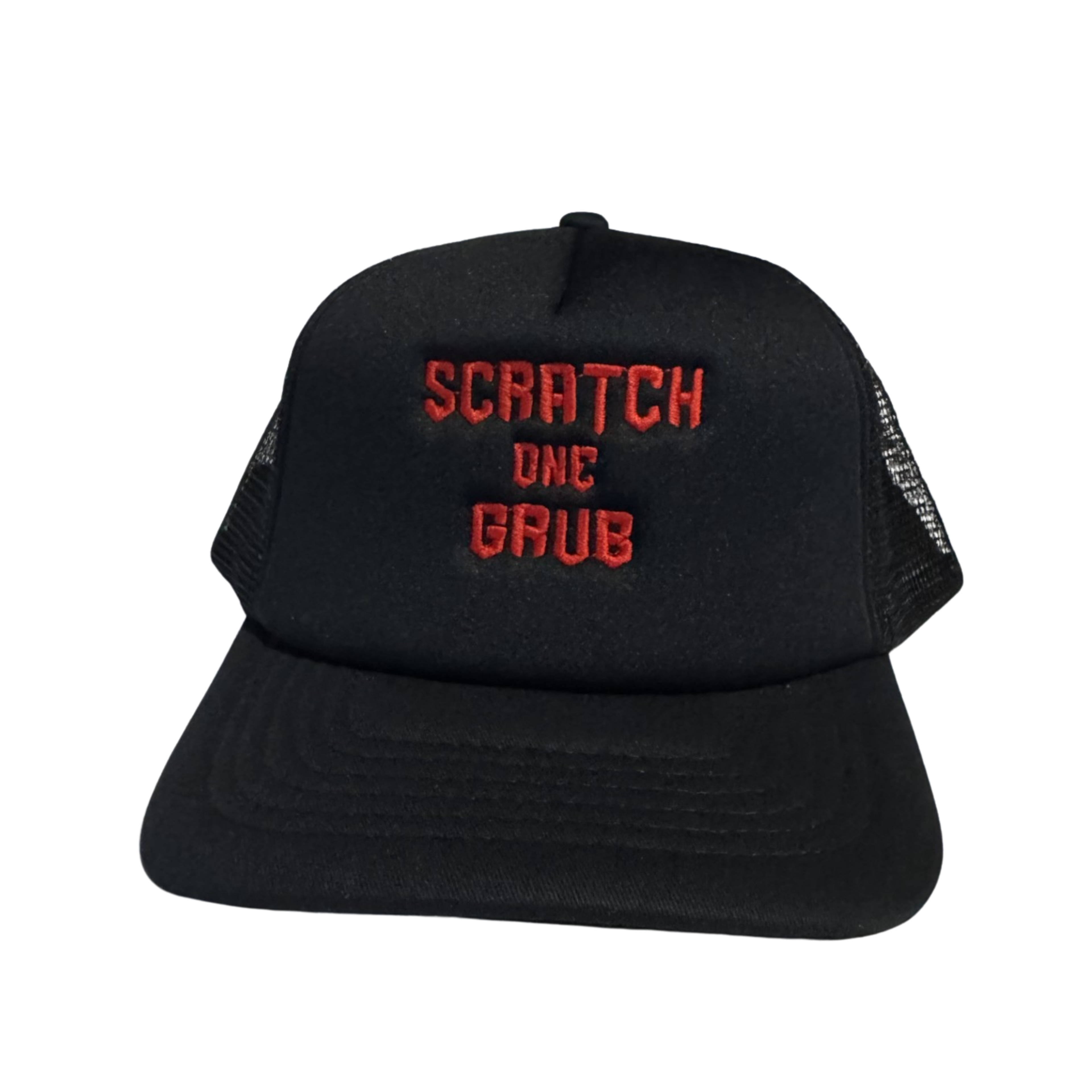 Scratch One Grub - Trucker Cap Black with Red
